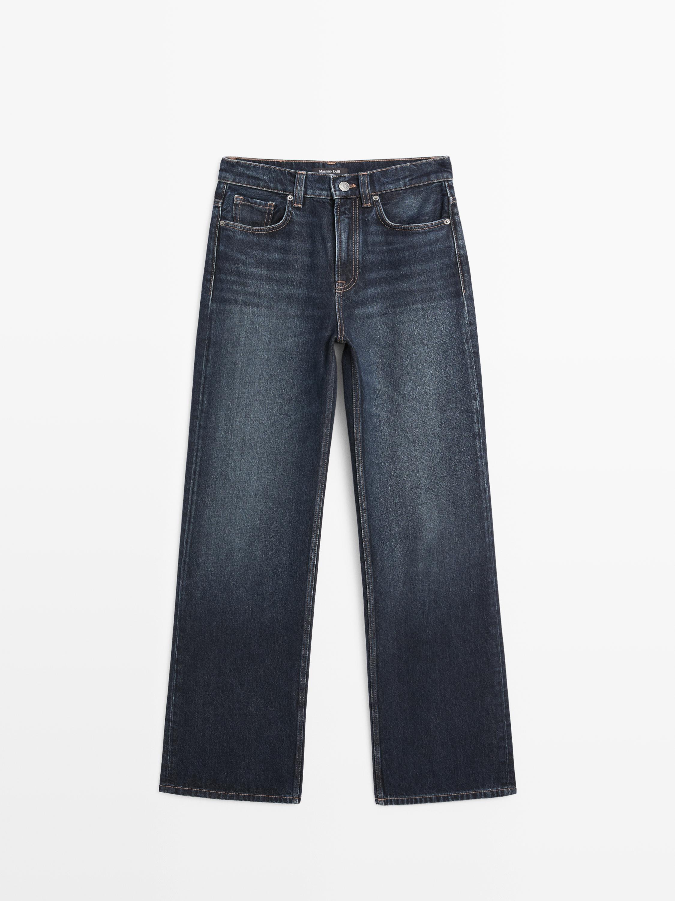 Jean large taille haute